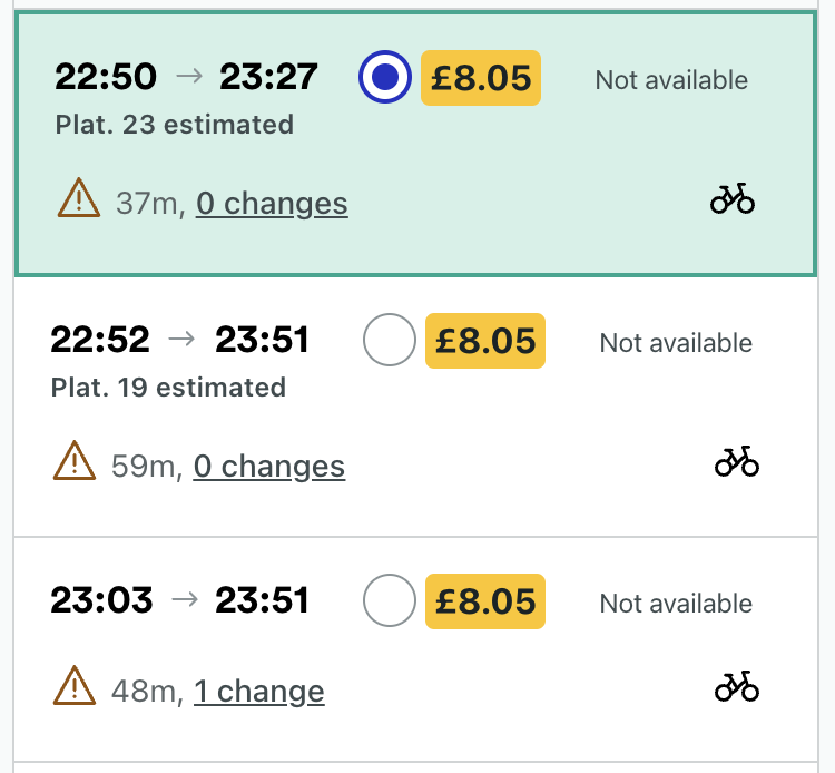 Train schedule for Waterloo to Egham